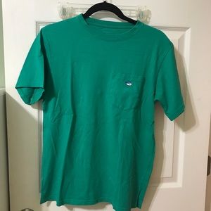 Southern Tide Green Pocket T
